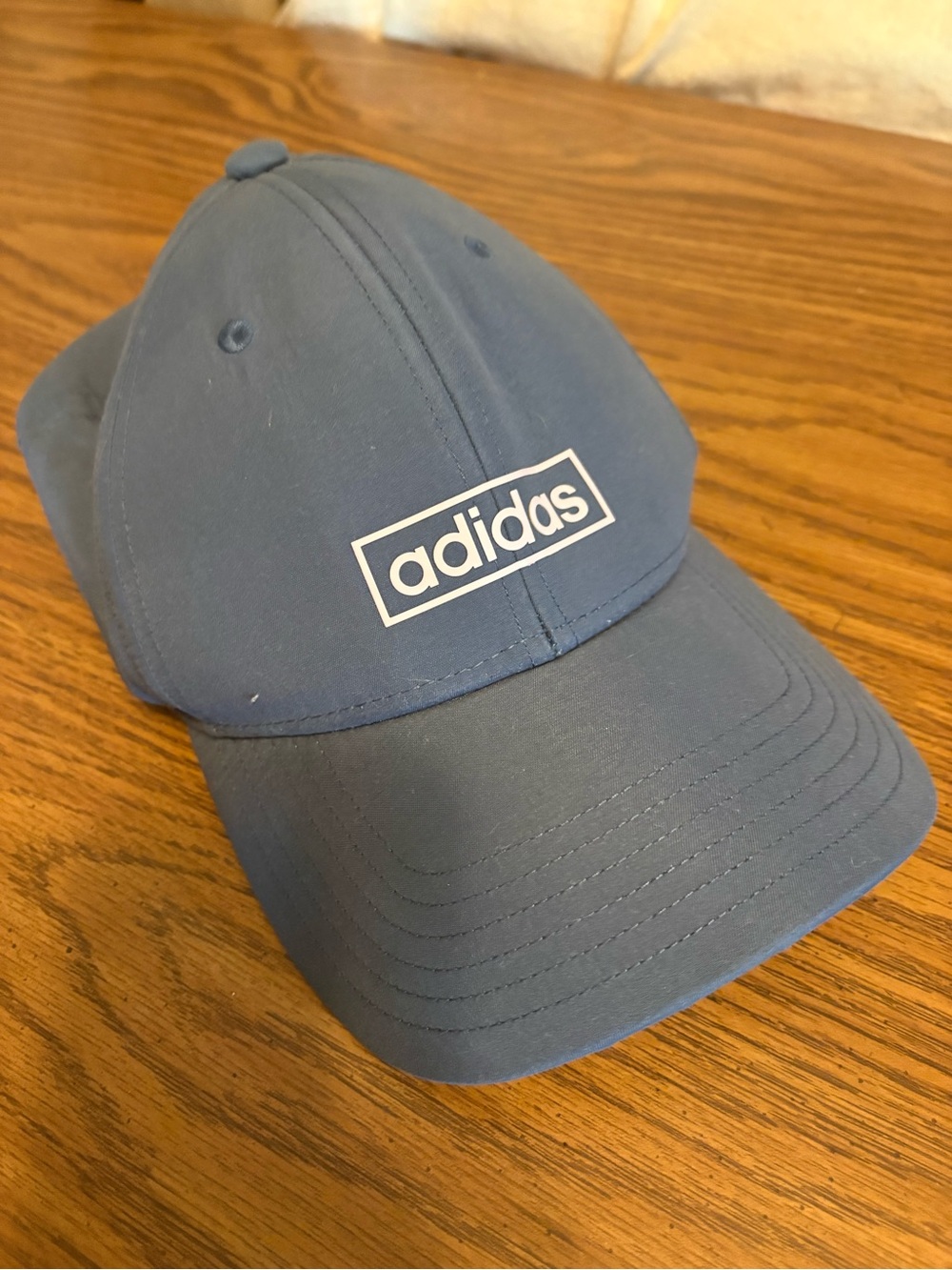 adidas Slate Blue Baseball Cap with White Box Logo